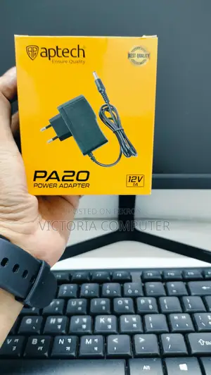 ✅ Aptech PA20 – ১২ ভোল্ট ১ অ্যাম্পিয়ার পাওয়ার অ্যাডাপ্টার (অরিজিনাল)