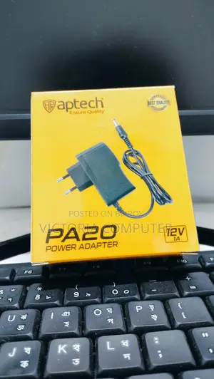 ✅ Aptech PA20 – ১২ ভোল্ট ১ অ্যাম্পিয়ার পাওয়ার অ্যাডাপ্টার (অরিজিনাল)