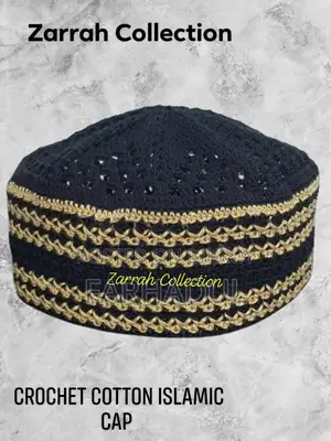 Pure Cotton Free Size Knitted White Islamic Tupi/Islamic Cap for Men