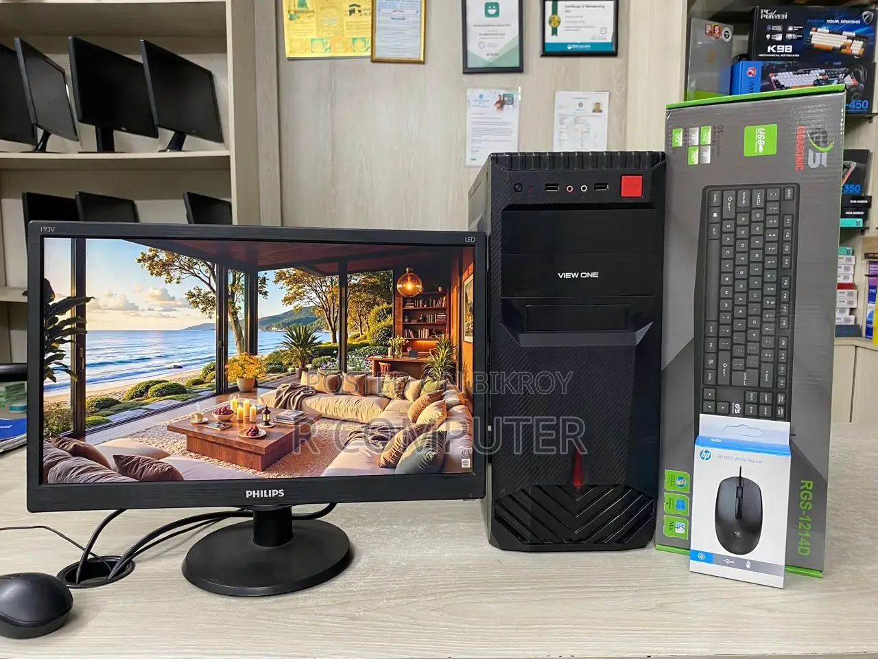 Computer Full Set_Intel Core i3 (3rd Gen)_Ram 4GB & SSD 120GB_19"LED Mon