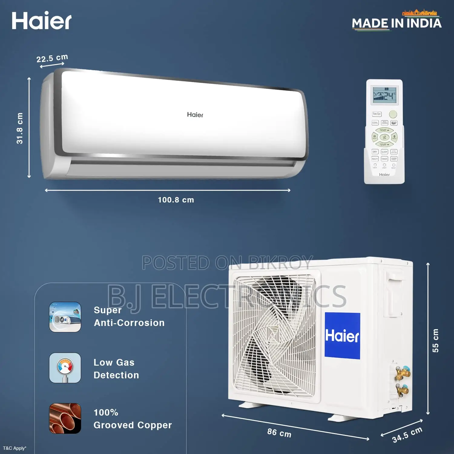 Haier HSU-12CleanCool 1.0 Ton inverter(3DF) AIR CONDITIONER
