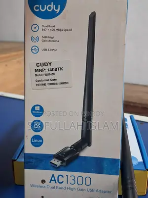 Cudy WU1400 AC1300 High Gain Dual Band USB WIFI Adapter
