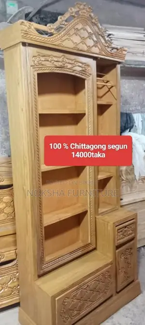 Chittagong Teak Wood Dressing Table for Sale (Fully Polished)