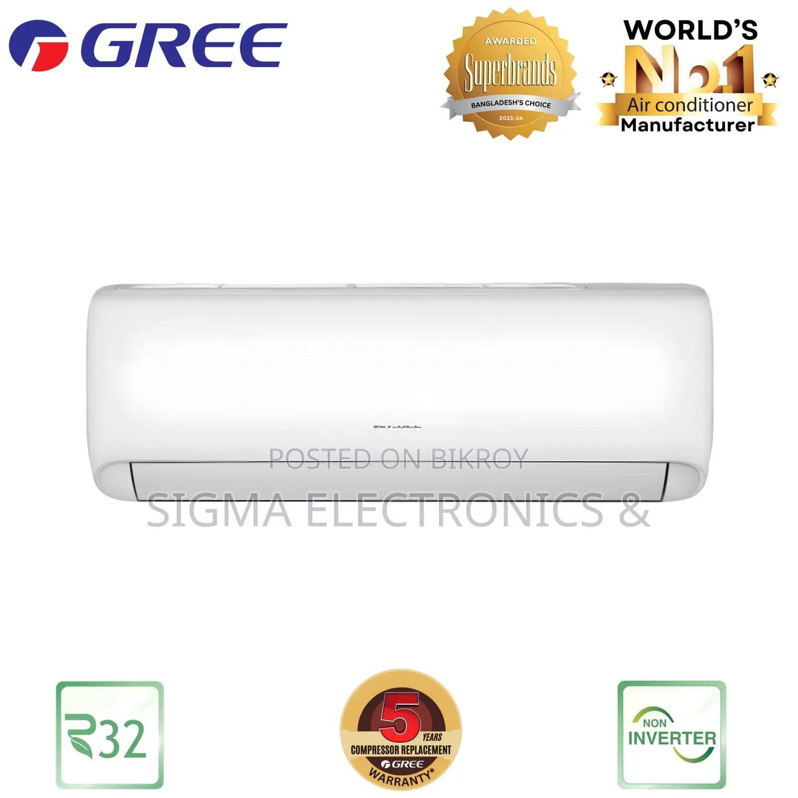 Brand New Gree GS-18XCOA3V-Inverter-1.5 TON