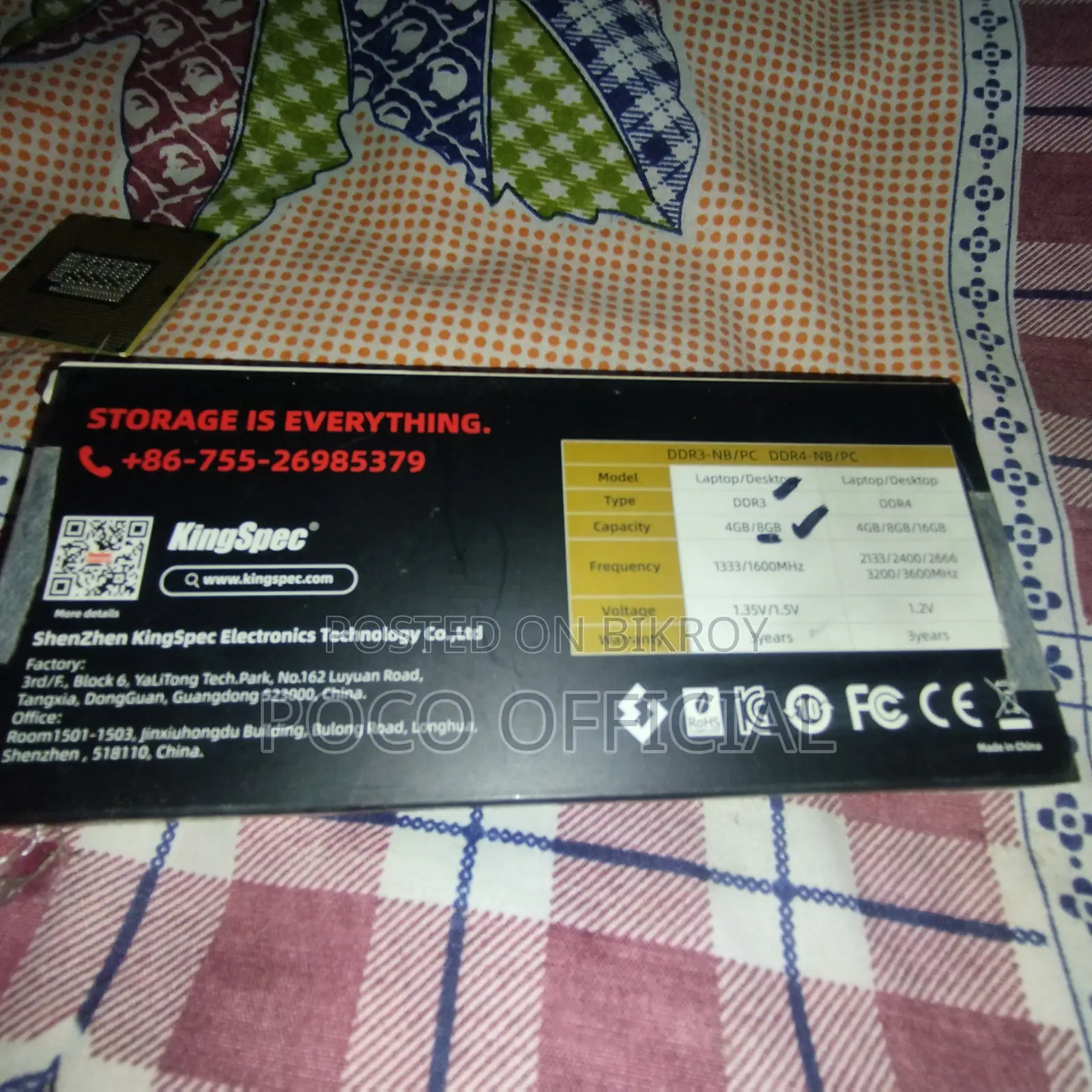 Kingspec 8GB DDR3 with Free i5 Unlocked Processor