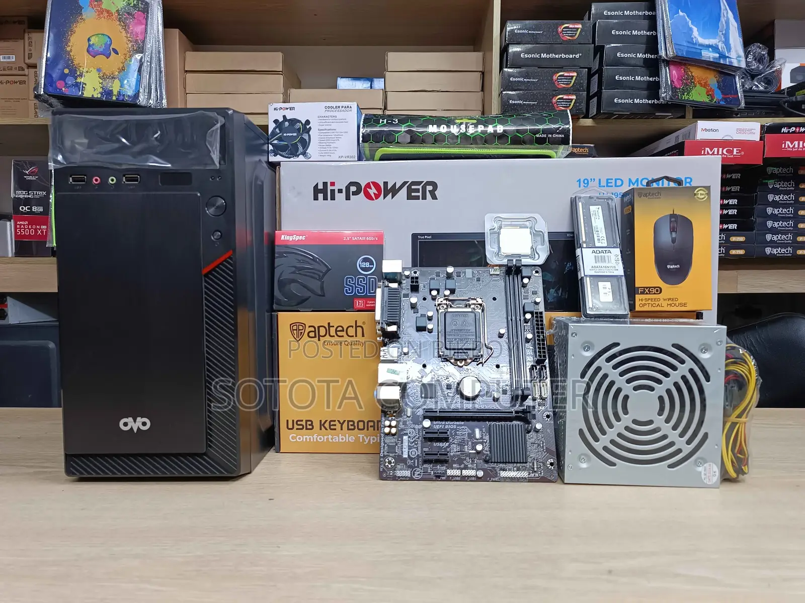 New Core i5 4th Gen+Gigabyte H81+8GB Ram+128GB SSD +19" Led Monitor