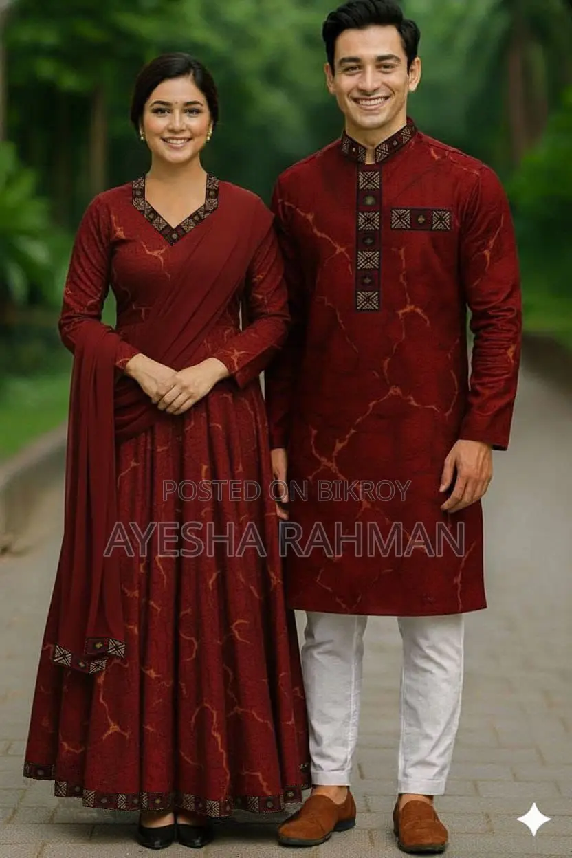 Eid Special Couple Panjabi Three Piece Combo