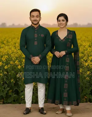 Eid Special Couple Panjabi Three Piece Combo