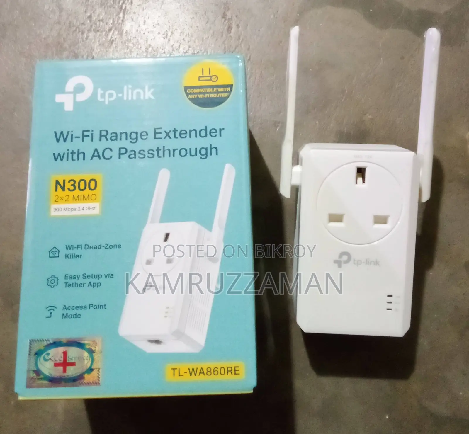 TP-Link TL-WA860RE Range Extender with AC Passthrough