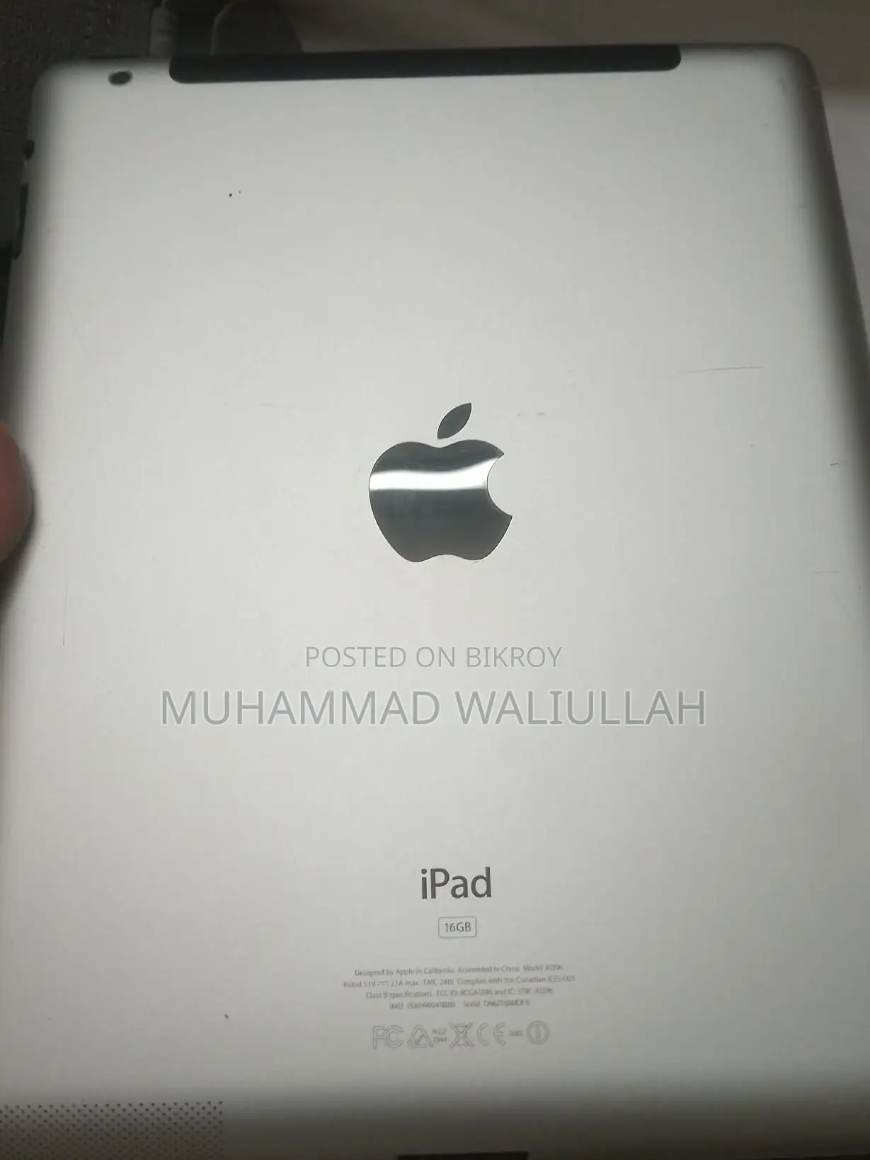 Apple Ipad 2 (16gb) – স্মুথ কন্ডিশন, সাথে ফ্রি চার্জার ও কভার”