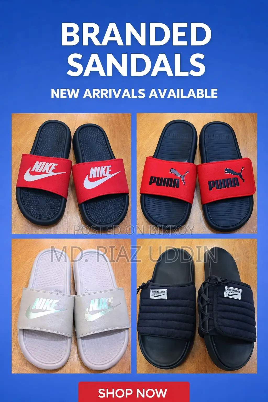 Original Nike & Puma জুতো-স্লিপার