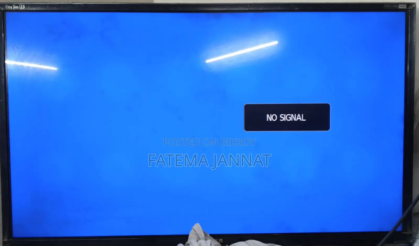 The TV is in great condition, used for a short time, almost new.