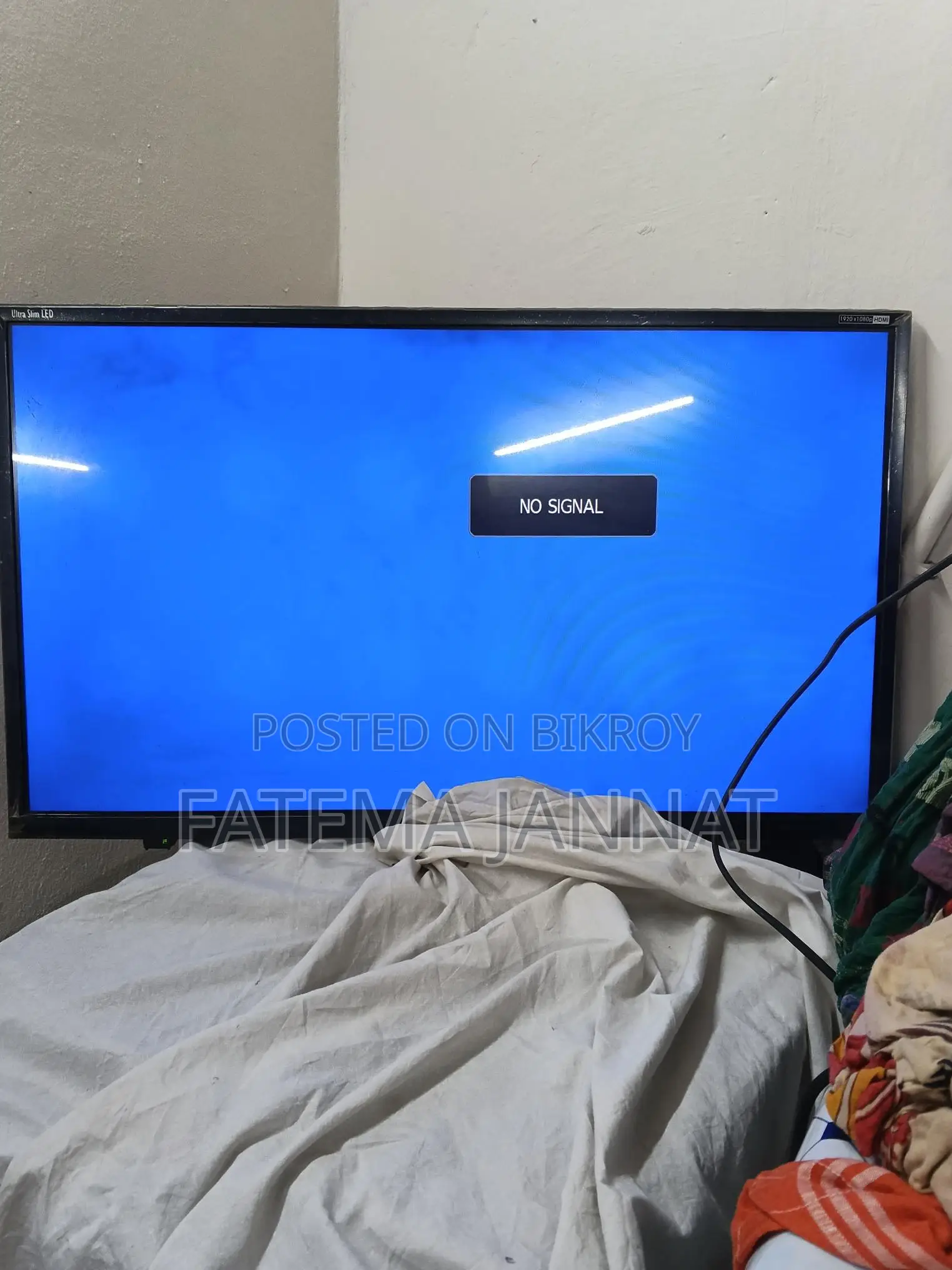 The TV is in great condition, used for a short time, almost new.