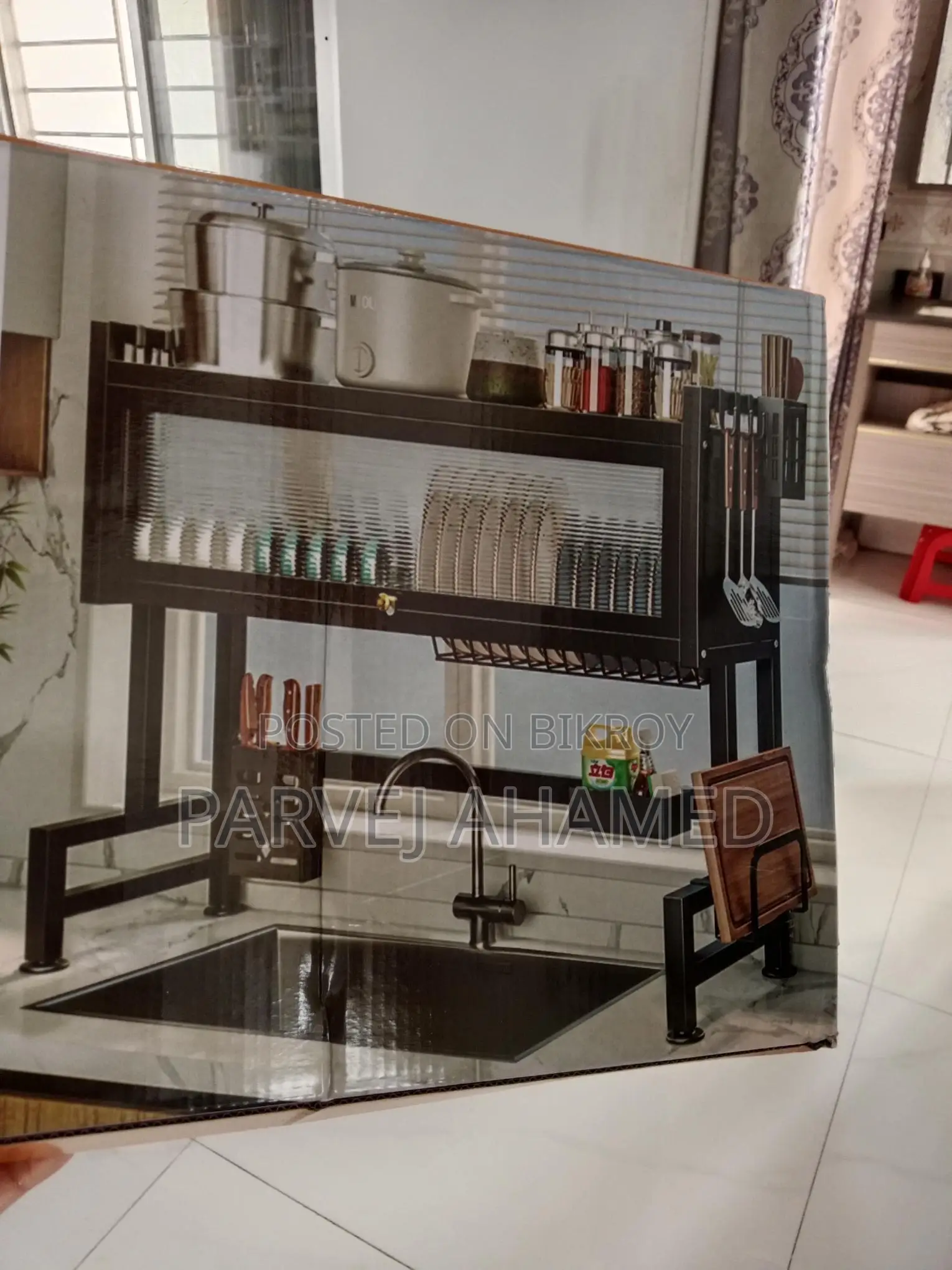 standing kitchen dish drying rack
