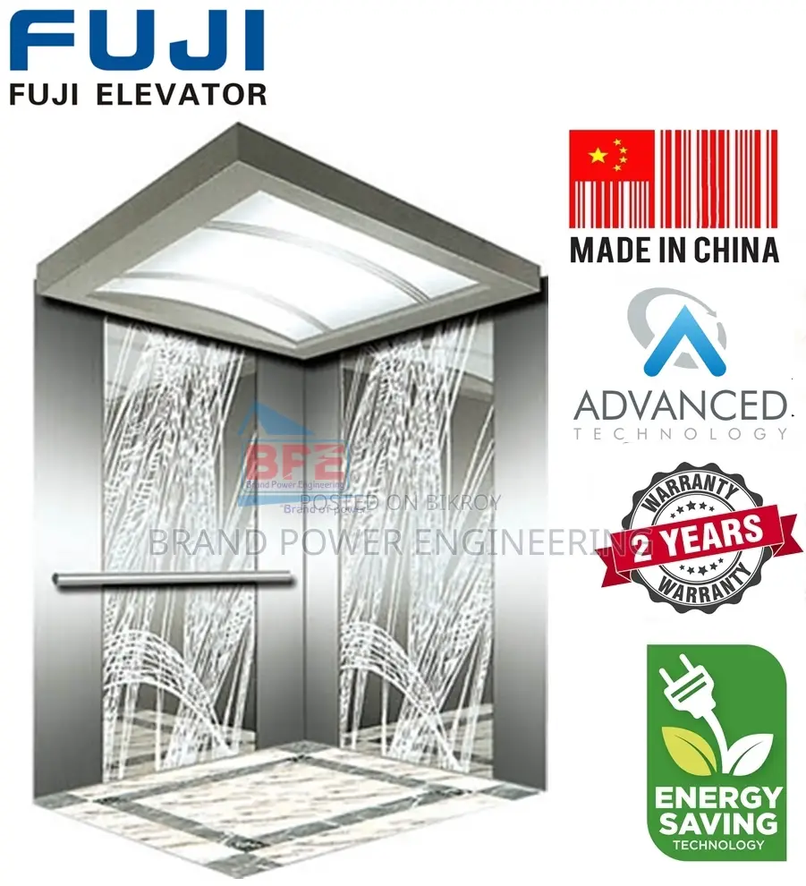 Fuji VVVF Traction Elevator: 6 Person, 8 Stops, High-Performance