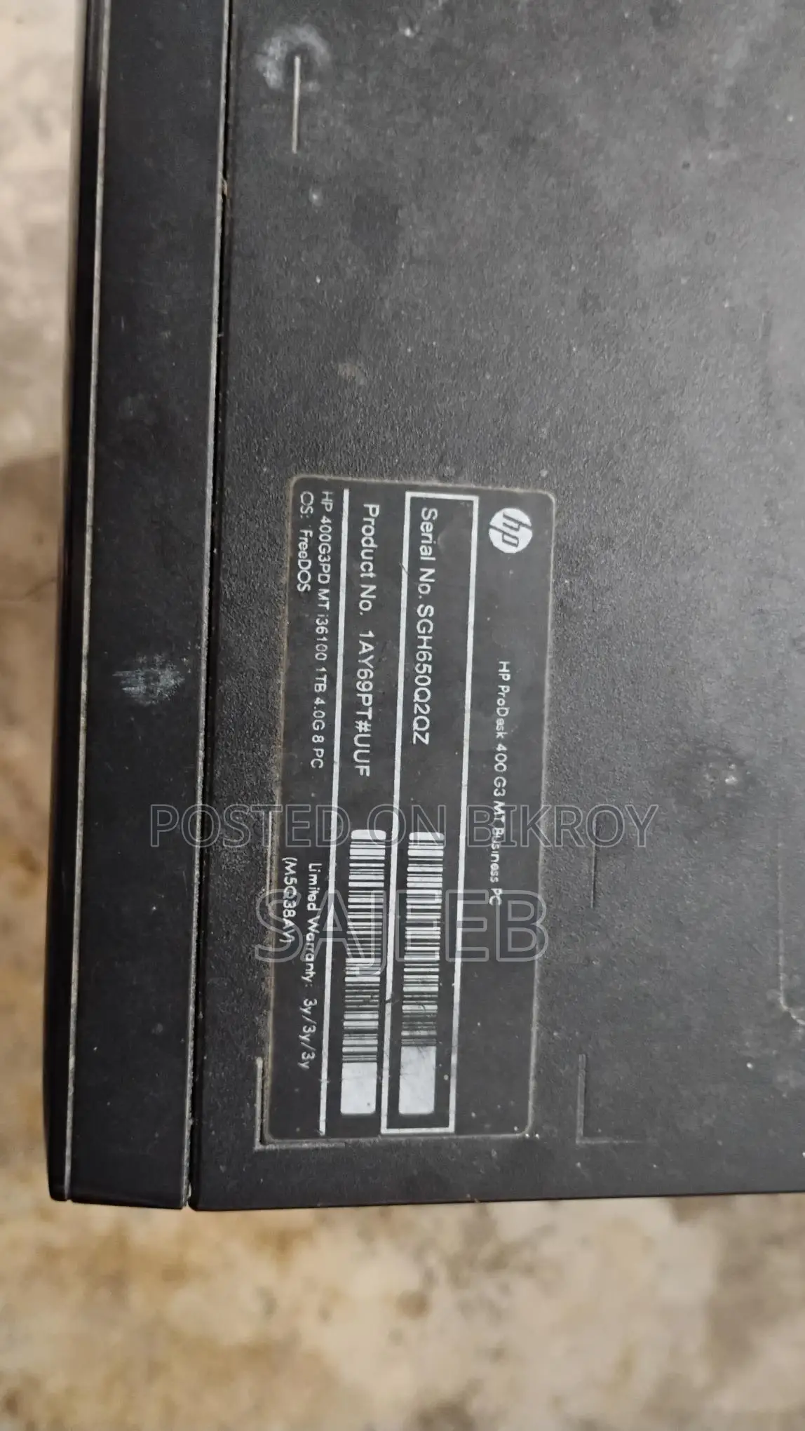 HP Prodesk 400 g3
