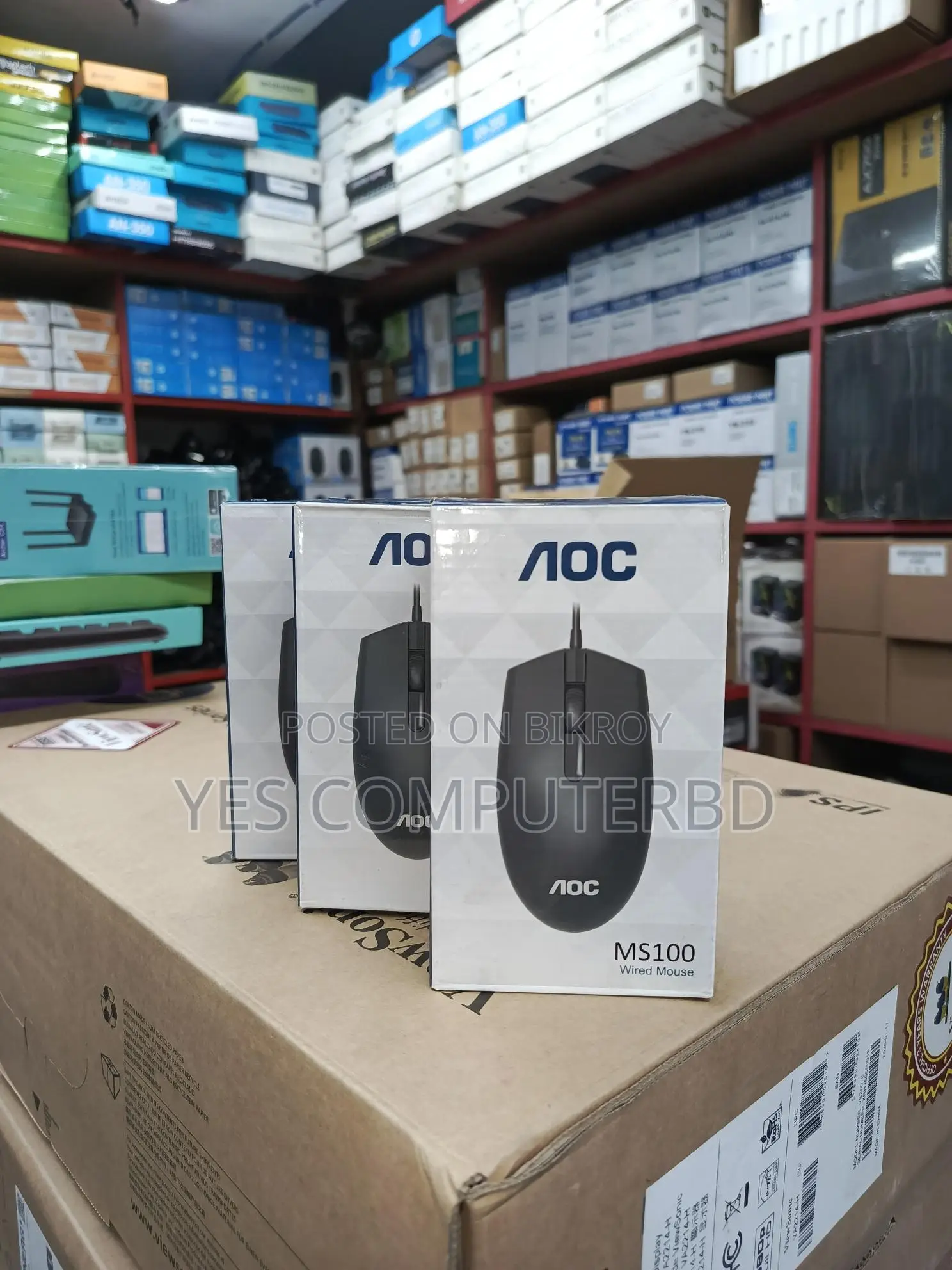 AOC International Brand Optical Mouse with 1-Year Guarantee