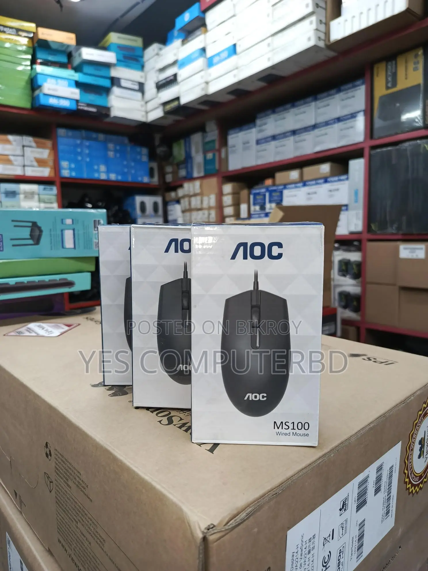 AOC International Brand Optical Mouse with 1-Year Guarantee