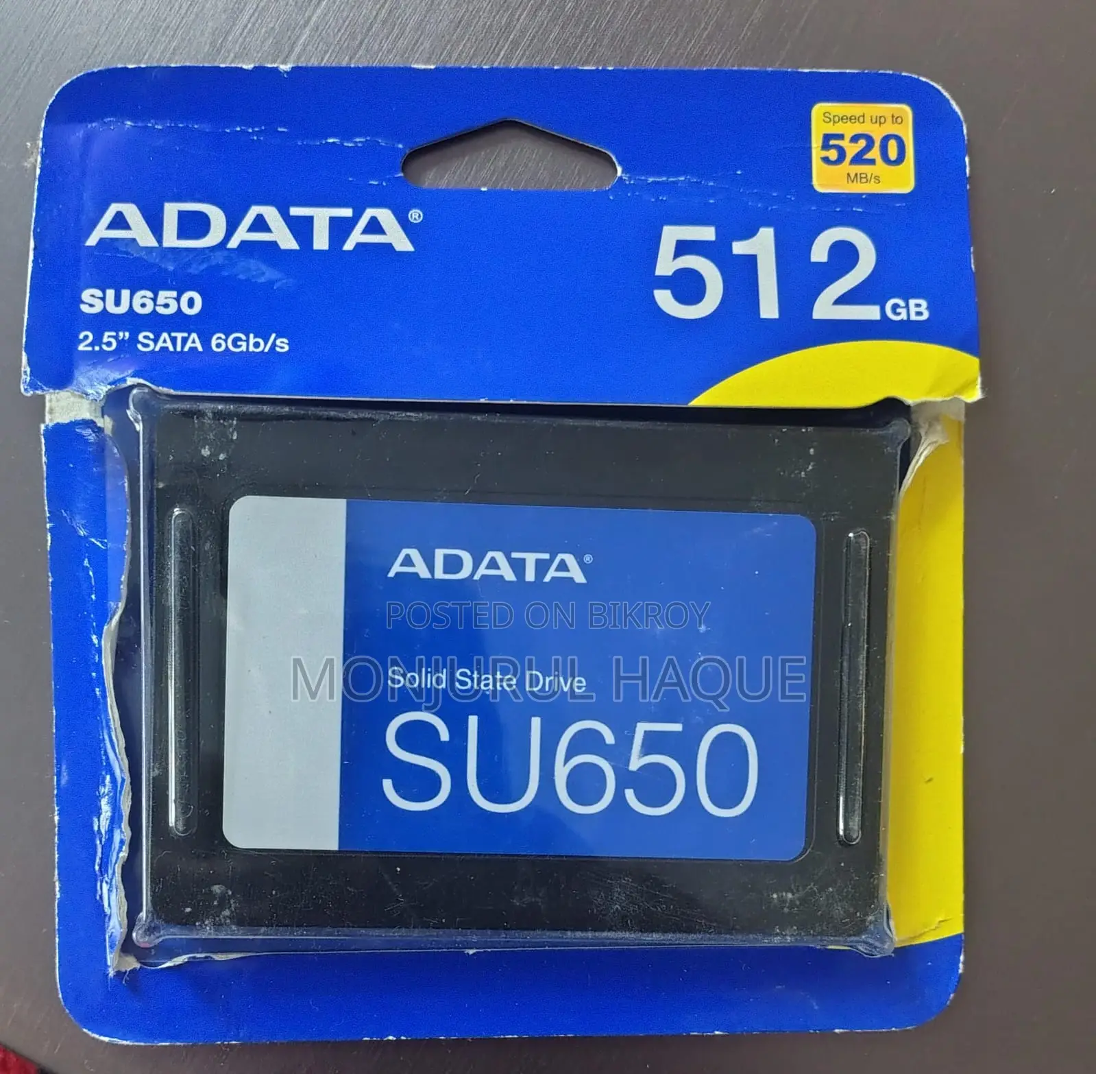 ADATA SU650 512GB 2.5 Inch SATAIII SSD #ASU650SS-512GT-R