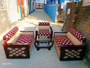 Jali design sofa set with center table
