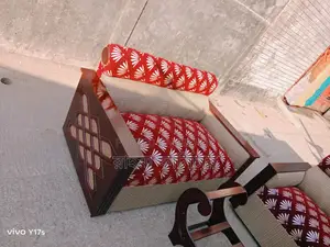 Jali design sofa set with center table