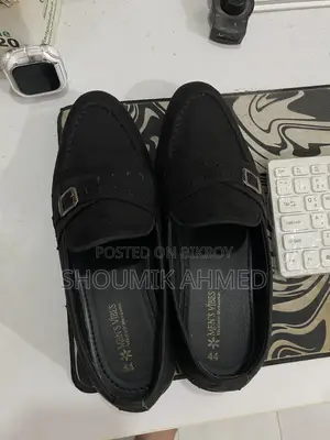 Black Suede Leather Loafer