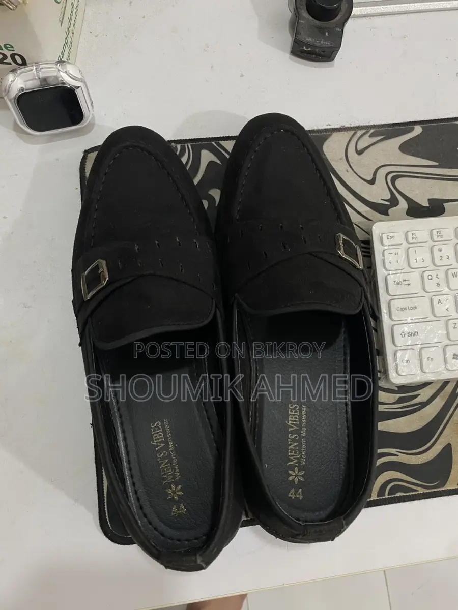 Black Suede Leather Loafer