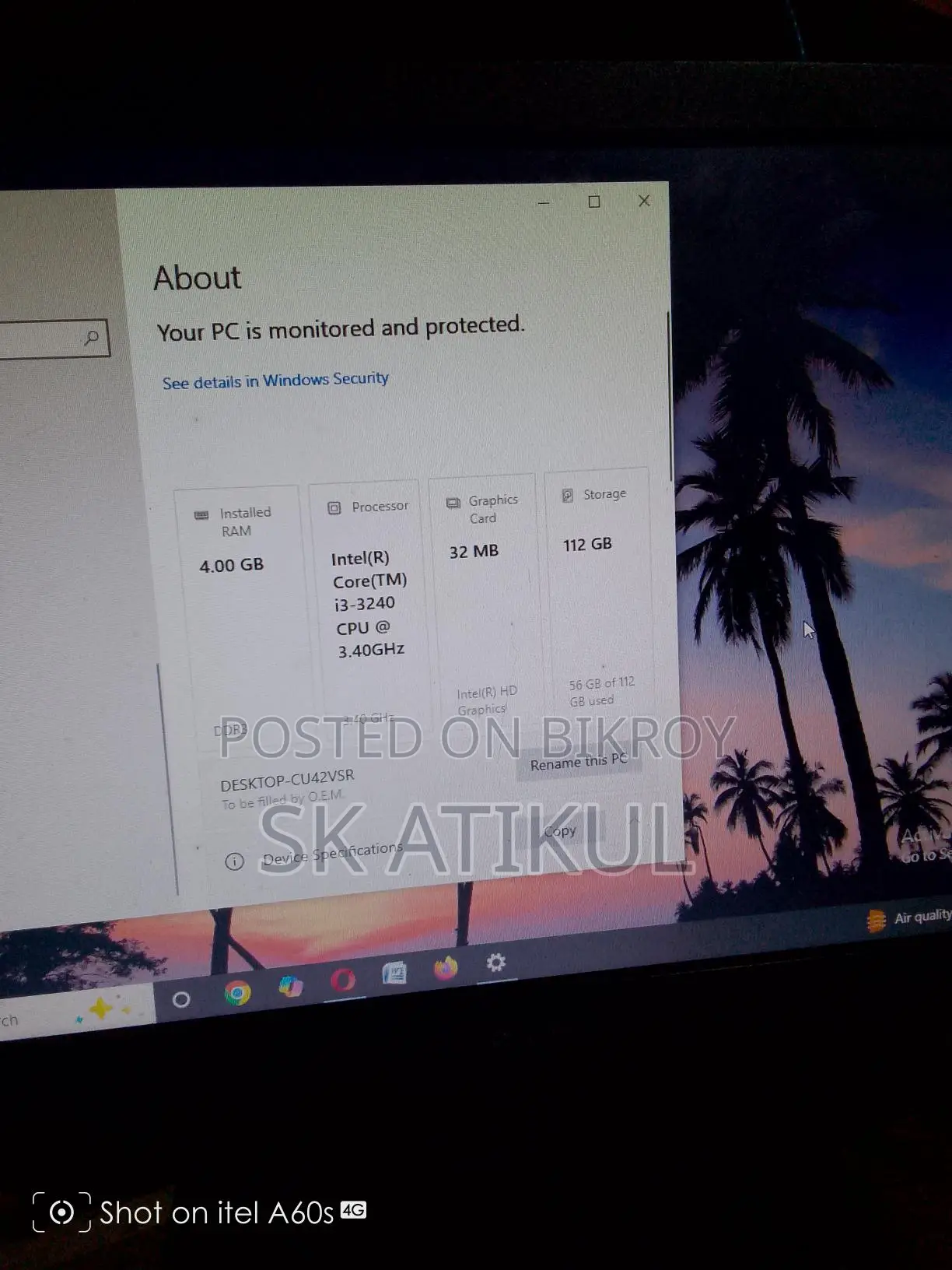কম্পিউটার ডেক্সটপ মডেল core i3 কনো সমস্যা নাই