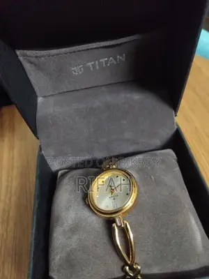 2601YM01 Titan Quartz Analog Champagne Dial Metal Strap Watch For Women