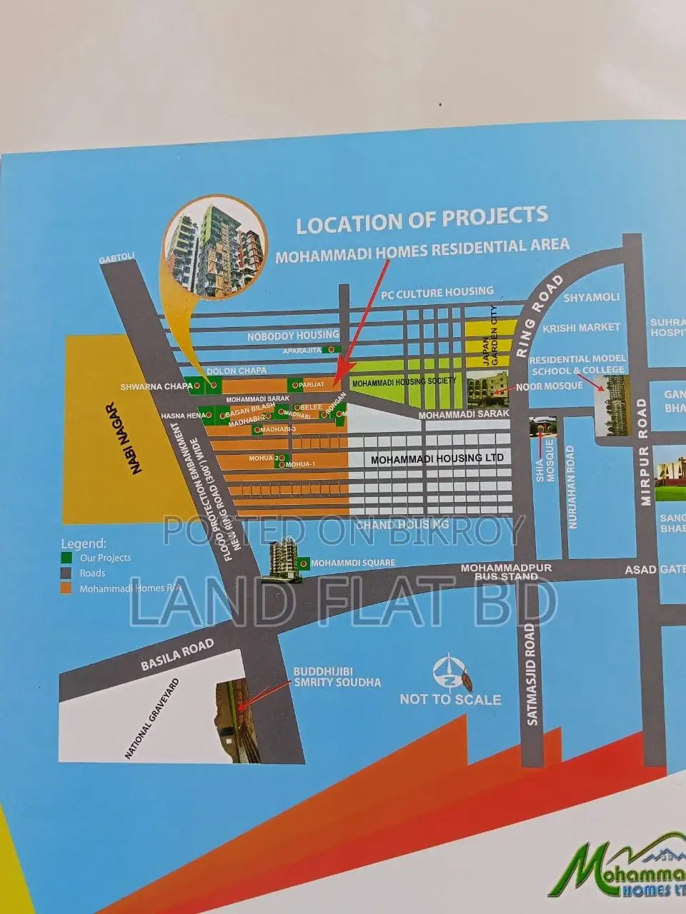 SOUTH FACING FLAT for SALE 1300 SFT ROAD SIDE