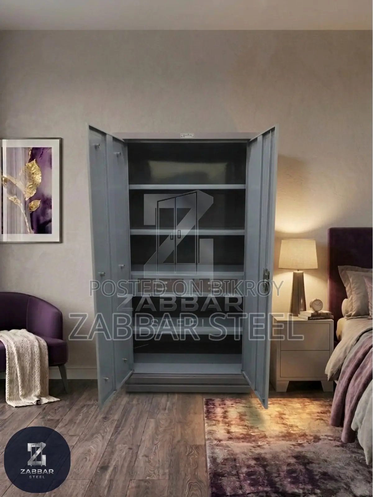 Zabbar Steel Premium Two-Door Almirah