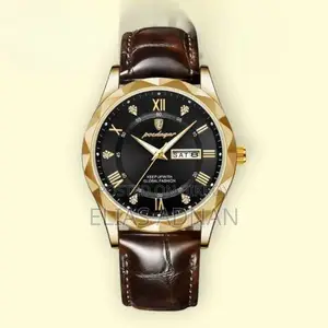 Poedagar 615l Men's Leather Quartz Watch