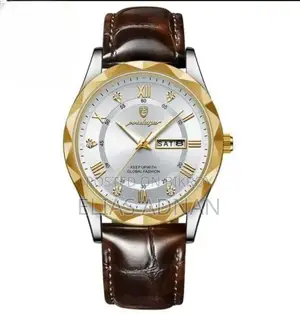 Poedagar 615l Men's Leather Quartz Watch