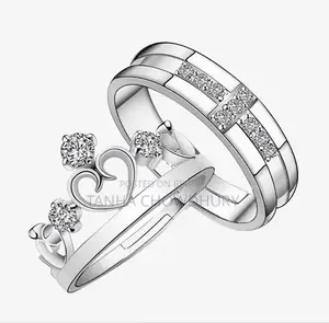 Metal Couple Finger Ring With Box