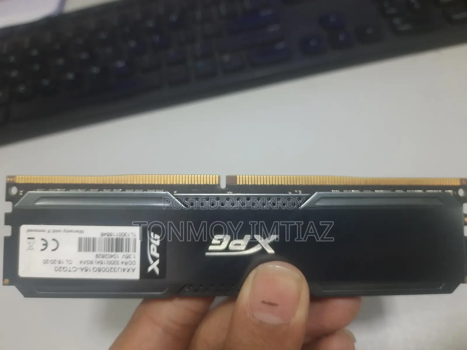Adata Xpg Gammix D20 8gb Ddr4 3200mhz Desktop Ram