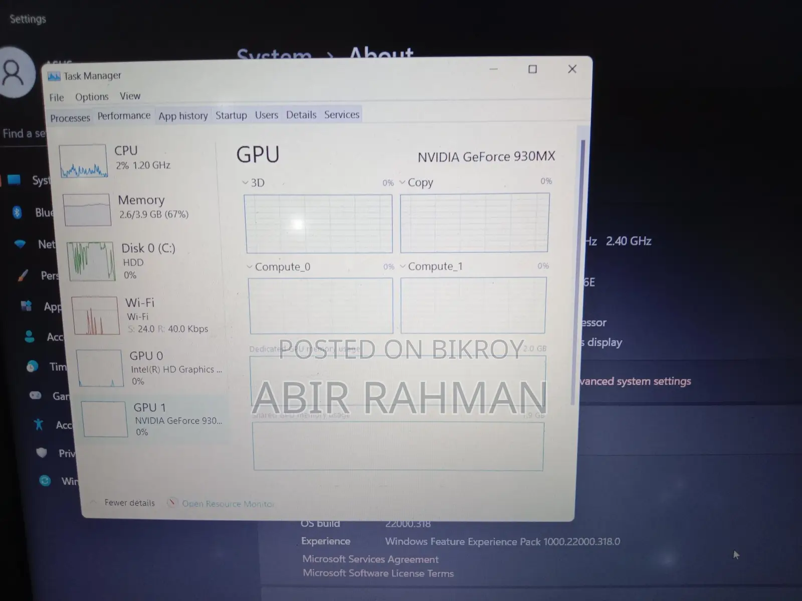 Asus Core i3 7th Gen Nvidia 930mx