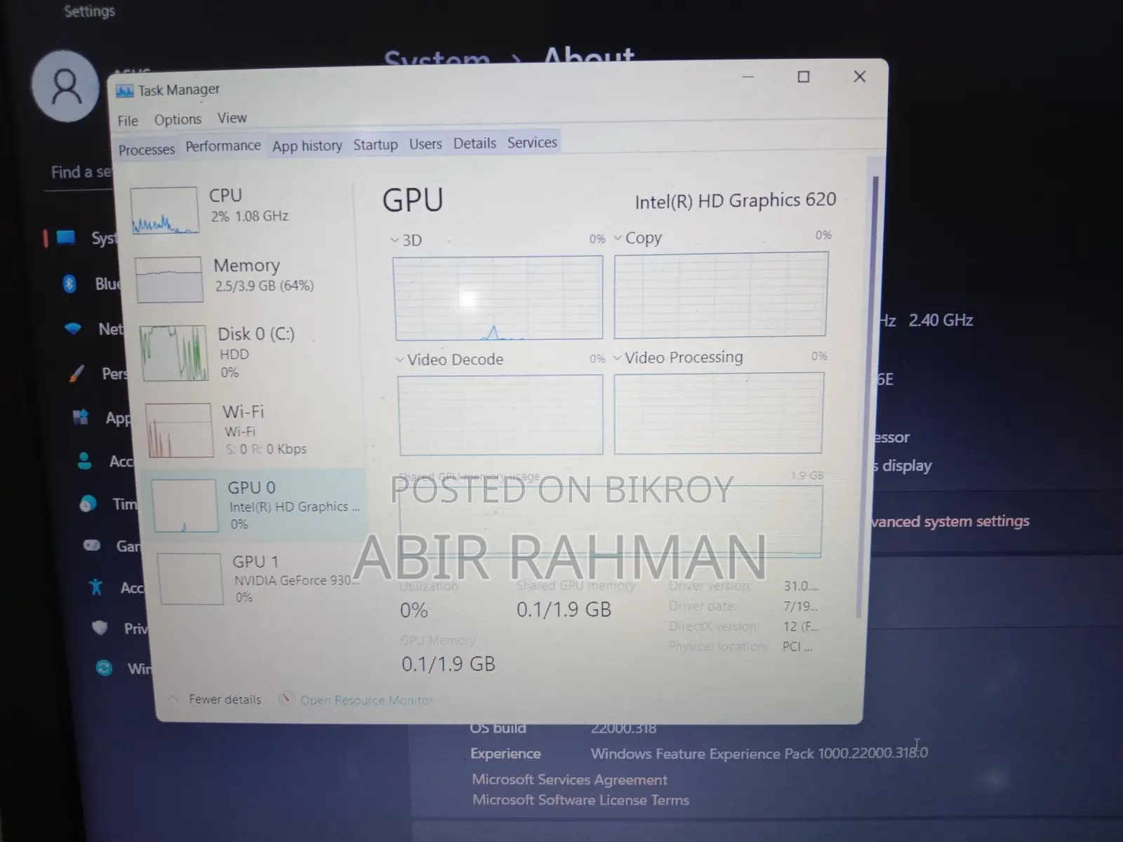 Asus Core i3 7th Gen Nvidia 930mx
