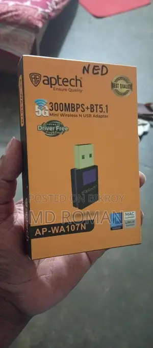 Aptech 2 in 1 5G Wireless N Adapter Bluetooth + WI-FI