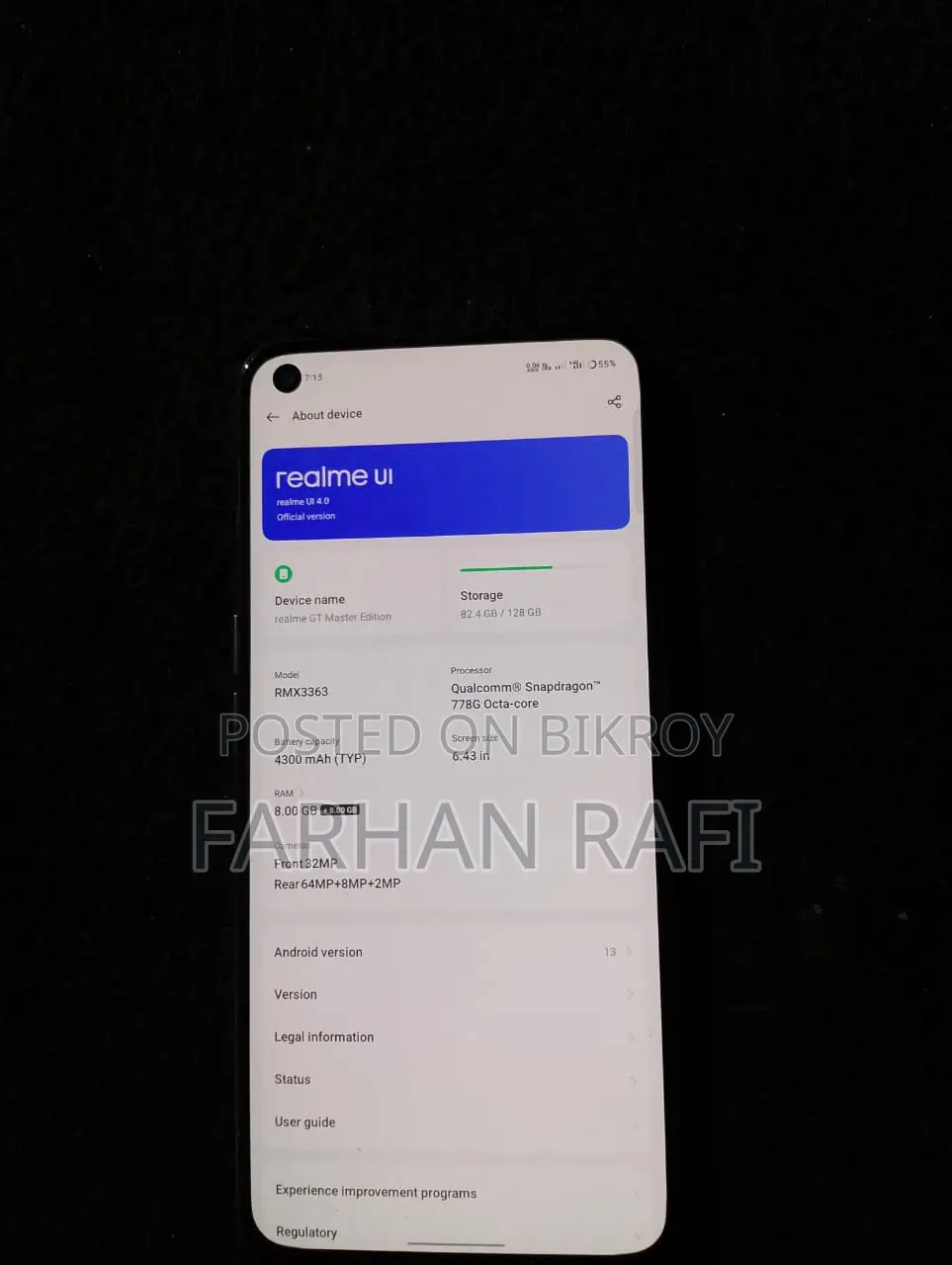 Realme Gt Master Edition 8/128GB (Used)