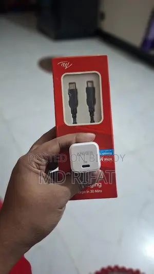Anker 20w Charger Adapter And Itel Original Type C to iPhone Cable