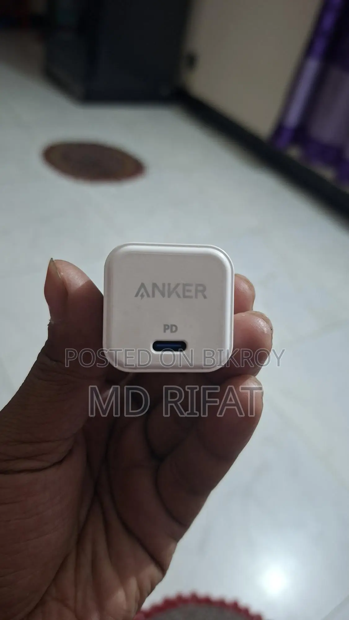 Anker 20w চার্জার অ্যাডাপ্টার এবং Itel অরিজিনাল Type C টু iPhone কেবল
