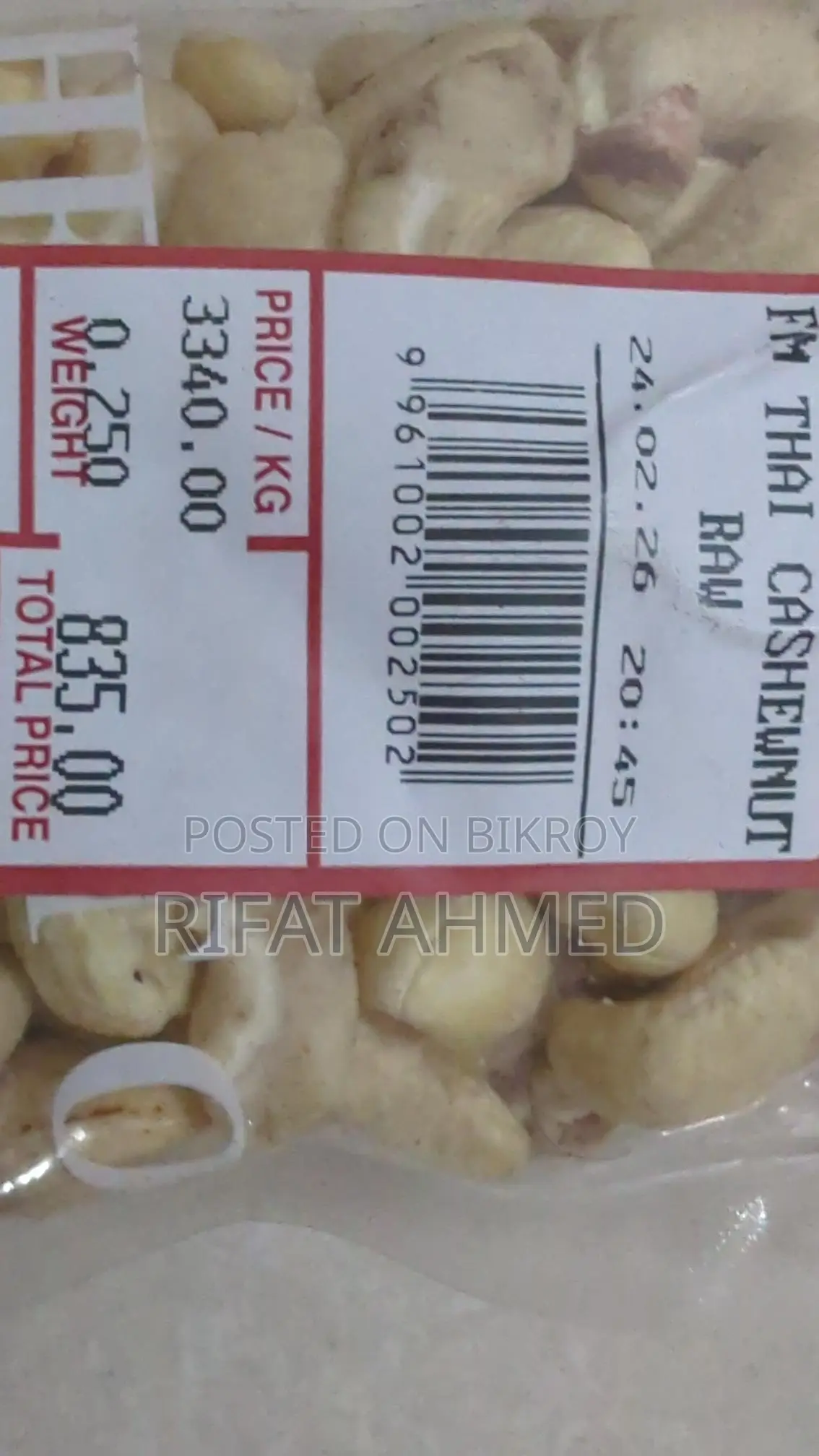 Raw Cashew Nuts
