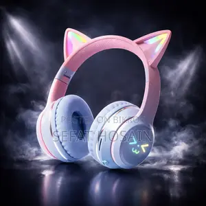 Wireless Headphones Rgb Cute Cat Headset