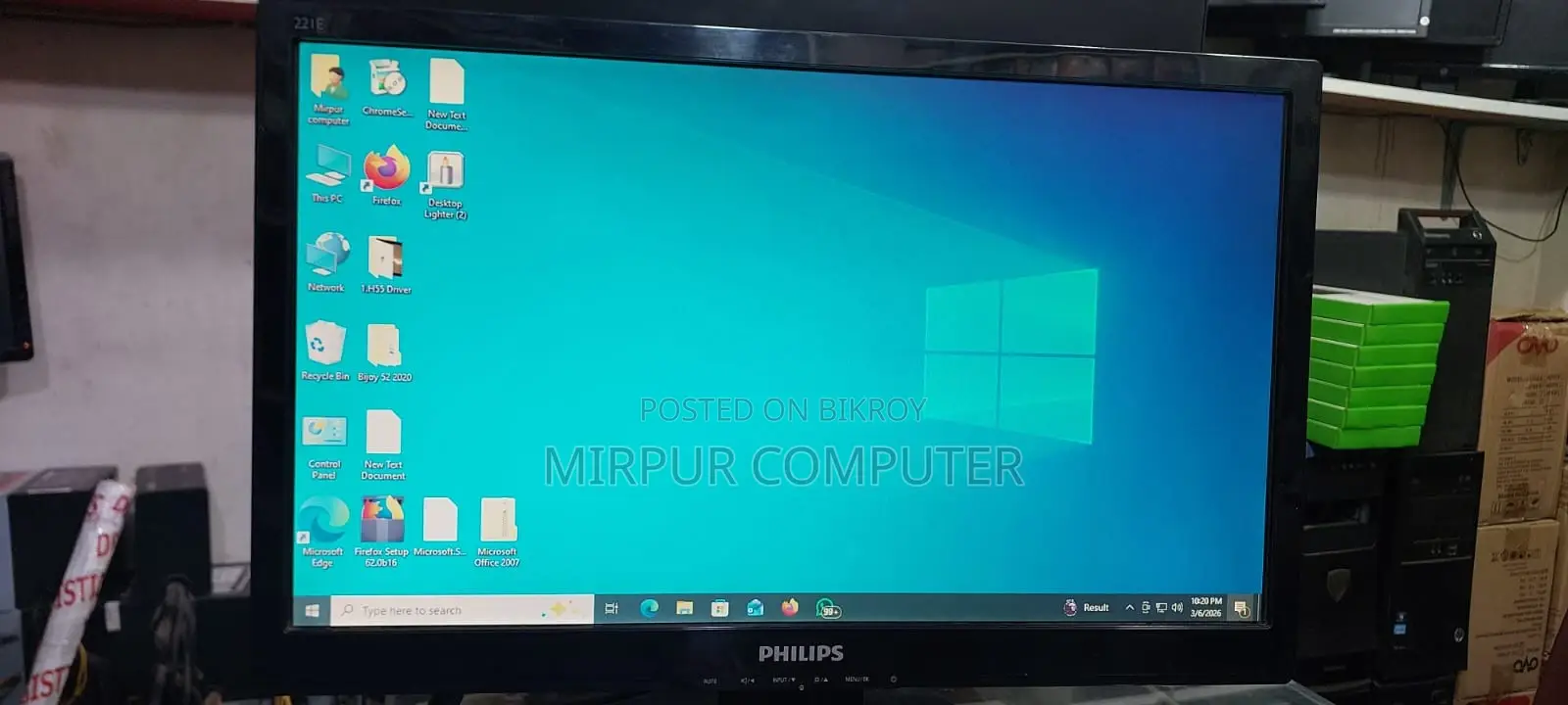 DESKTOP PC CORE I5 6GEN+LED 22ফুল ফ্রেশ.RAM 8GB.SSD 128GB