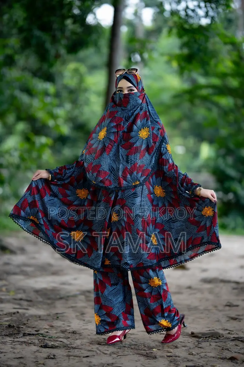 Premium Cotton Khimar with Palazzo Set