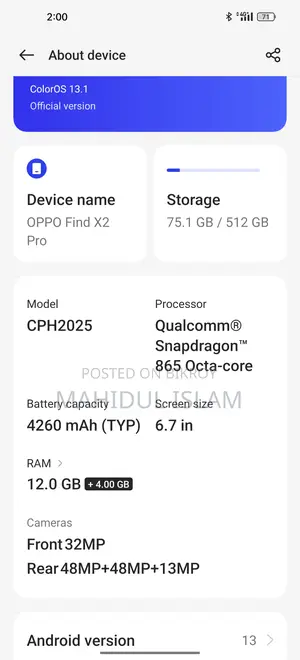 Oppo Find X2 Pro 512 GB Black
