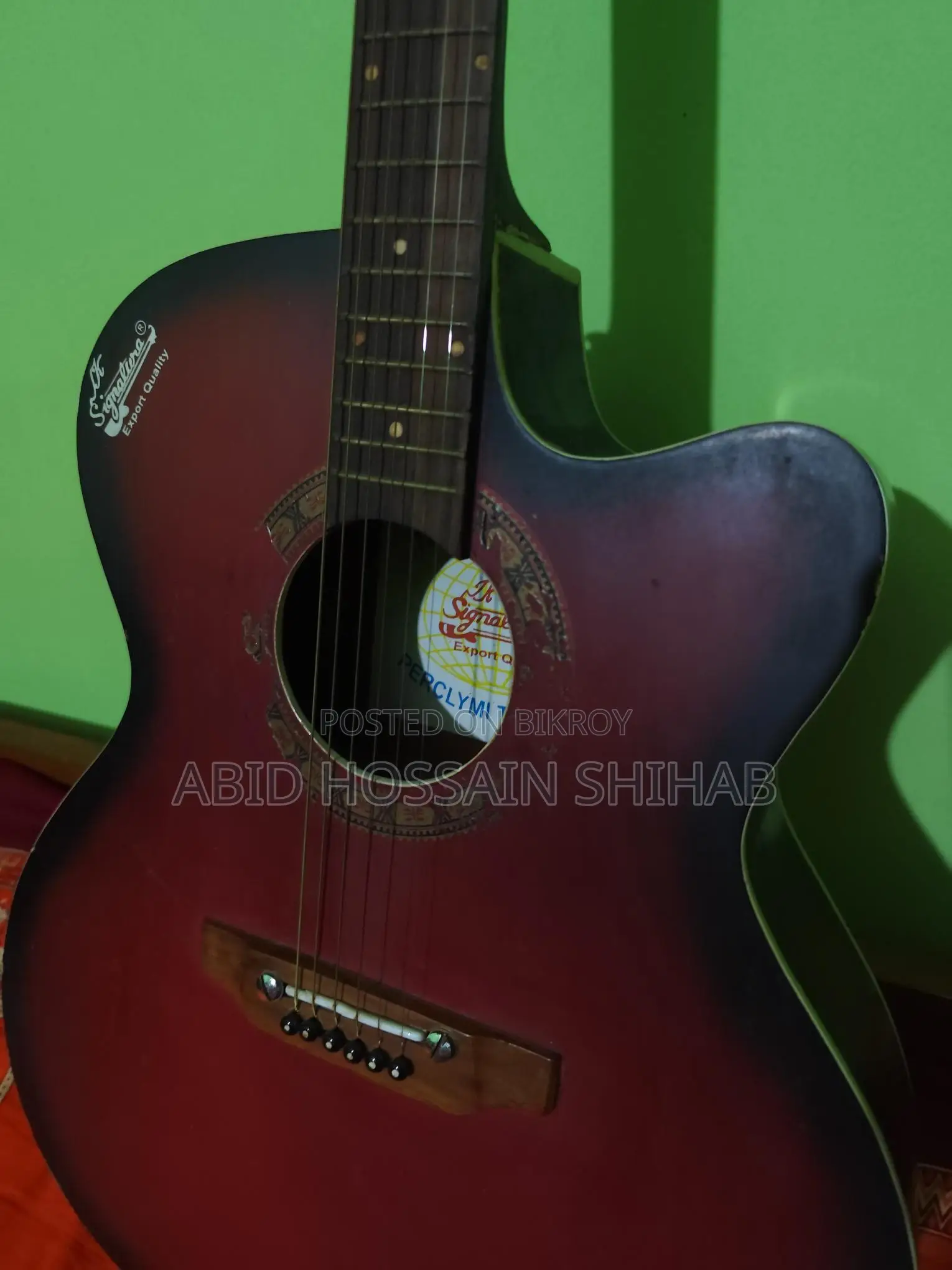 Signature Acoustic Guitar (cutaway) – Almost New Condition