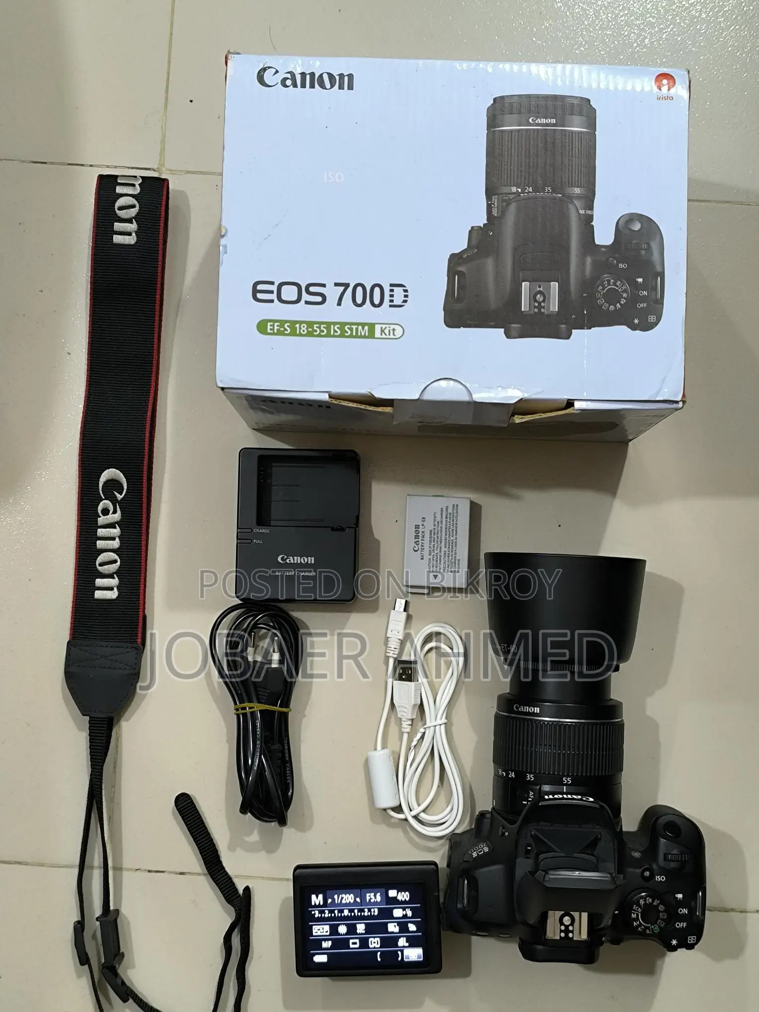 Canon EOS 700d (বক্স সহ) Made in Japan লেন্স সহ ফুল সেটাপ বিক্রি হবে