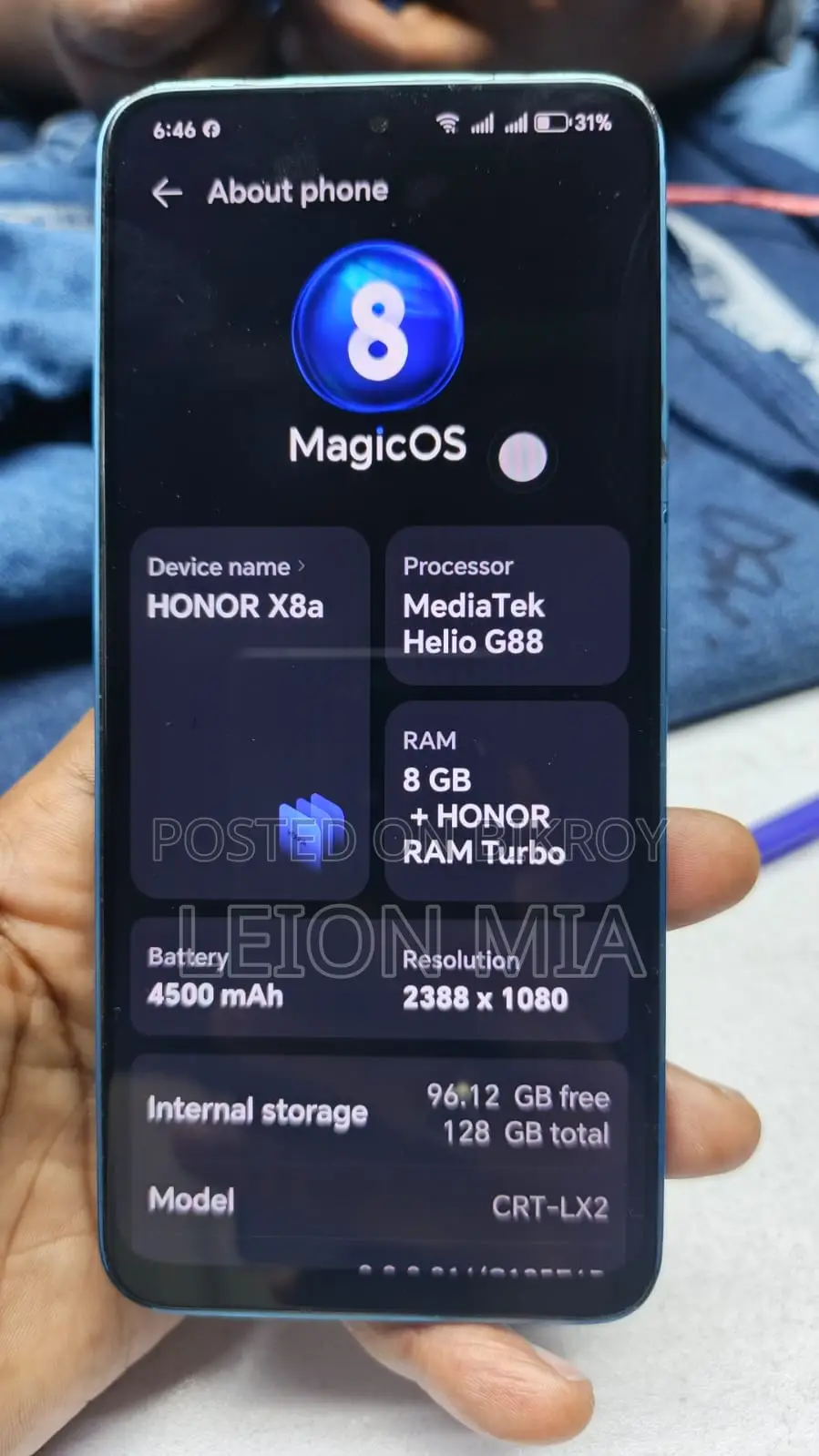 Huawei Honor x8a (Used)