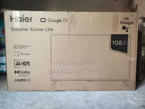 Haier 43" Google Voice TV with Replacement Guarantee and Box